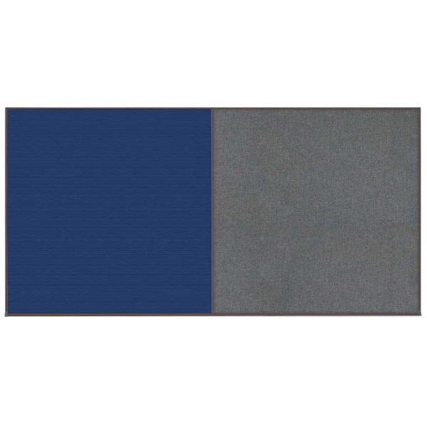 United Visual Products Enclosed Corkboard, 1 Door, 72"x36", 4" Fra, UV3411-BRONZE-MEDGRY UV3411-BRONZE-MEDGRY - main